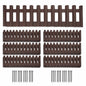 BuyAll Landscape Edging Border 17-Inch 24 Pack Brown Plastic Garden Fence
