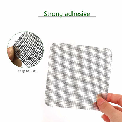 EVKILKJS 30PCS Screen Repair Kit Black Fiberglass Tape Mesh Door Patch