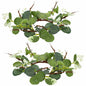 CARMELIT Easter Candle Ring Wreaths 15x15cm Artificial Eucalyptus Green 2 Pcs