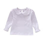 HDLEXD Baby Girls Long Sleeve Doll Collar T-Shirt Blouse White Toddler 5-6T