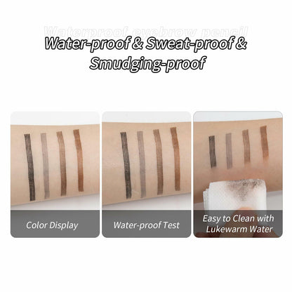 YIWANLLE Eyebrow Microblading Pen 3D Waterproof 4 Fork Tip Dark Coffee 1 Count