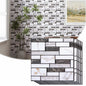 VallisCo 3D Faux Brick Wall Panel 12x12 Black White Marble 10 Pcs PVC