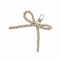 WJR Pearl Bow Bead Keychain Charm Elegant Bowknot Keyring Silver