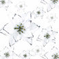 KEPATO Christmas Glitter Poinsettia Christmas Tree Ornaments Pack of 12 (White)