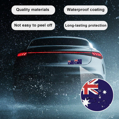 Dickno American Flag Decal Patriotic Reflective Car Helmet Laptop Sticker Round