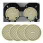 Yourkar 4 PCS Car Cup Holder Coasters 2.75in Silicone Non-Slip Yellow
