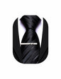 Barry.Wang Silk Men Striped Necktie Tie Clip Blush Pink Size One Size