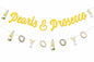 Sursurprise Pearls & Prosecco Bridal Shower Banner Bachelorette Wedding Decor