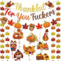 Yavxzvbw Thankful for You Banner Fall Leaves Garland Orange Thanksgiving