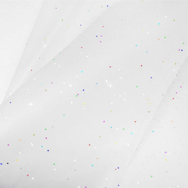 MR FIVE White Glitter Tissue Paper 14x20in 100 Sheets White Sparkle