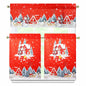 aiwkjdns 3 Piece Christmas Kitchen Window Curtains Set Red Rayon 27.5x36 in