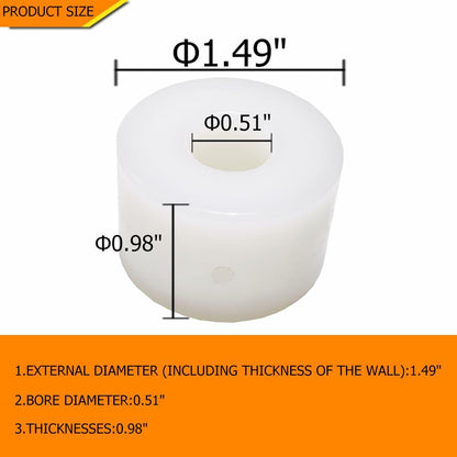 JIN BETTER GRILL PARTS Auger Motor Bushing Replacement ABS Milky White
