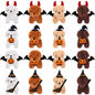 Vinsot Halloween Mini Dog Plush Toys 16pcs Bat Pumpkin 4" White Apricot Brown