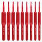OYEUYID Red Crochet Hook Set 9 Sizes 2-6mm Soft Handle Aluminum