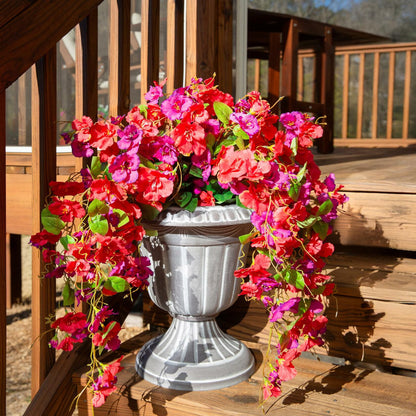 Ivydale Artificial Hibiscus Hanging Flowers UV Resistant Outdoor 2pcs Fuchsia