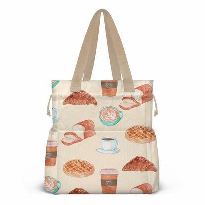 BLantt Cromwell Insulated Lunch Bag for Women Work Beige-4 11x10x6.5in