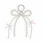 ICFIRSION Pearl Bow Keychain for Women Coquette Purse Bag Charm Style1