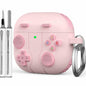 AirPods 4th Gen Case Shockproof Silicone with Cleaner Kit & Keychain Pink