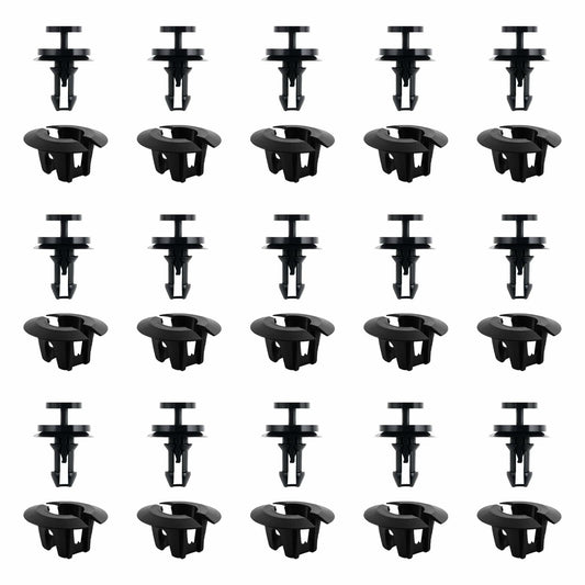 15-Pc Front Bumper & Splash Shield Retainer Clips Set – OEM 15733971/15733970
