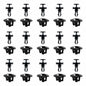 15-Pc Front Bumper & Splash Shield Retainer Clips Set – OEM 15733971/15733970