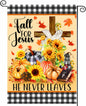 4SEASONS POD “Fall For Jesus” Autumn Pumpkin Christian Garden Flag 12x18