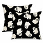 DFXSZ Halloween Pillow Covers Set of 2 16x16 Ghost Decor Black
