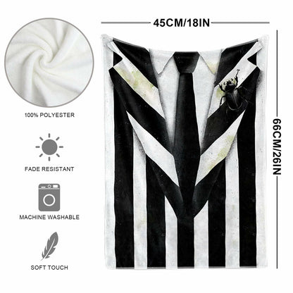 Jiudungs Halloween Kitchen Towels Set of 2 Black White Stripe 18x26 Inch