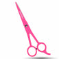 MERTENO Professional Hair Scissors 6.5 Inch Pink Rubber Handle Shears