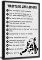 HSHFKLH Inspirational Wrestling Life Lessons Canvas Wall Art Motivational Poster