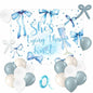 BACH AND BOUJEE She's Tying The Knot Backdrop Blue Bridal Shower Banner
