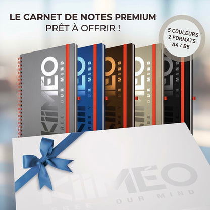 KIIMEO Premium Notebook B5 140 Pages 1 Erasable Page Felt-tip Pen Included