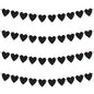 Guzon 4 Sets Black Heart Felt Banners Gothic Wedding Valentine Party Decor