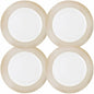 Elegant White Plastic Charger Plates 13" Pack of 4 Durable Dining Decor