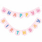 Marspark Blue Dog Birthday Banner with Daisy Flowers Pastel Colorful