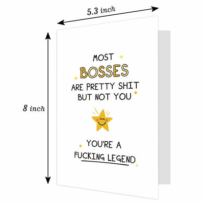 Ogeby Funny Boss Day Card for Him & Her | Humorous Appreciation Gift