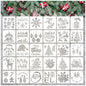 Christmas Craft Stencil Reusable Holiday Winter Painting Wood Glass
