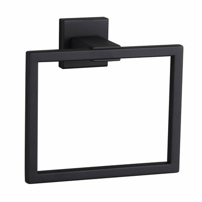 BEIGEEWY Stainless Steel Towel Ring – Wall Mount, Black, Heavy Duty