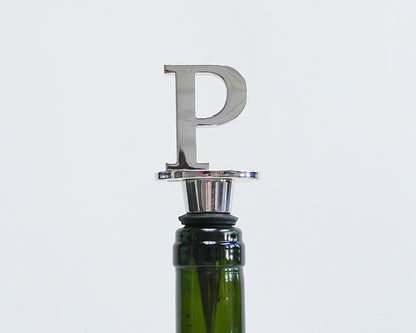 Lutong Letter Gift Set Key Ring Bottle Stopper Silver Set of 2