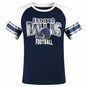 Fansamer Mens Vintage Striped City Football Tee White Navy Size XXL