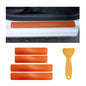 povtii 4PCS Car Door Sill Protector 3D Carbon Fiber Green Anti-Scratch