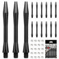 CyeeLife Dart Shafts 15 Pack with O Rings Dart Accessories Black