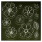 DDOUJOY Flowers Leaves Background Clear Silicone Stamps for Card Making