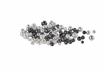 JUIFUTIME Tungsten Slotted Fly Tying Beads 4.0mm Black Nickel 100pcs