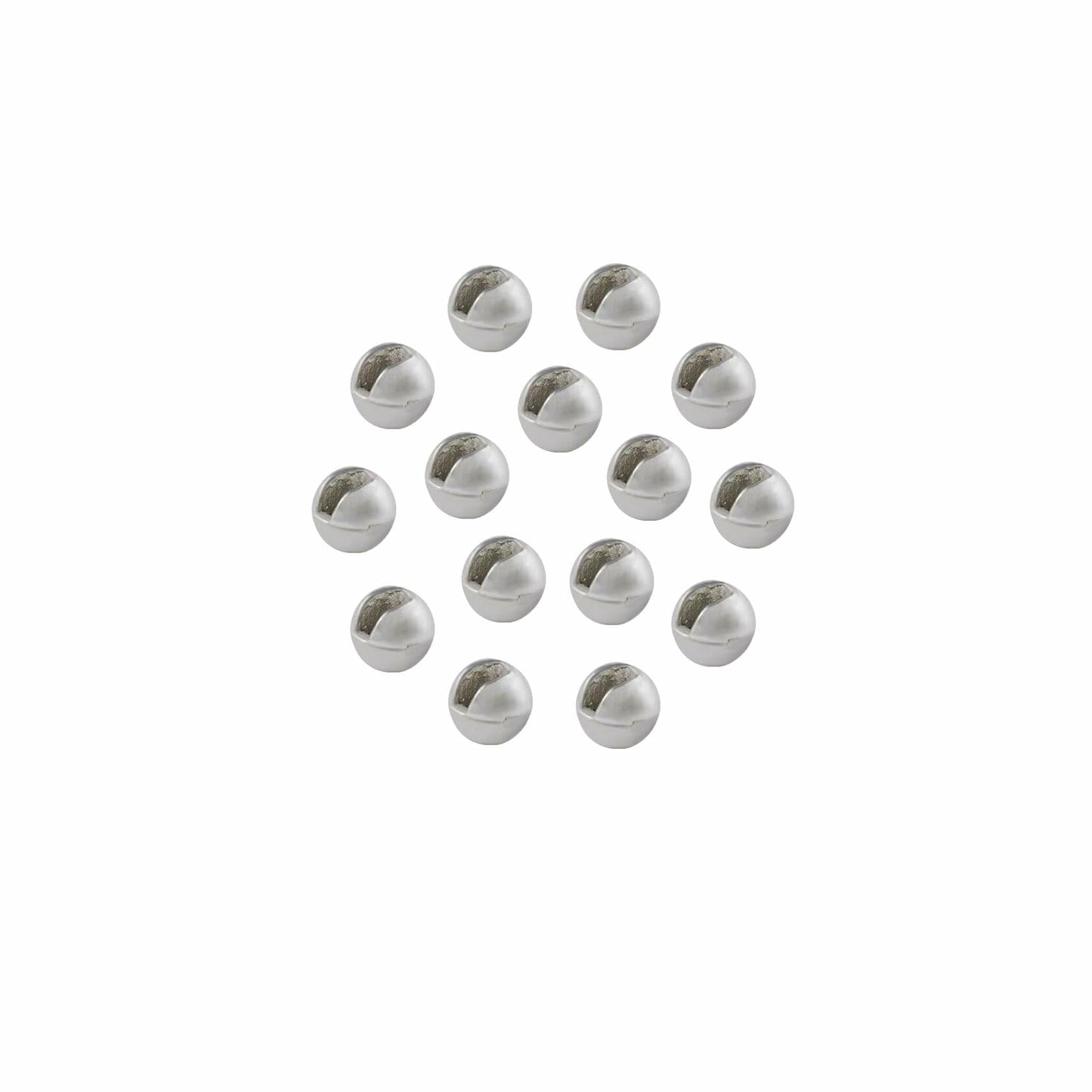 JUIFUTIME Tungsten Slotted Fly Tying Beads 4.0mm Black Nickel 100pcs