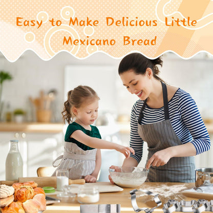 LUOFUAWEI Concha Cutter Mexican Bread Pig Cookie Cutter Set Silver Mini 4.1in