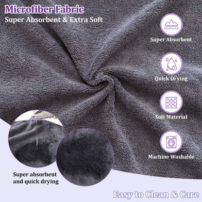Periflowin Dog Drying Coat Bathrobe Towel Microfiber Blue-1 Size M