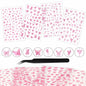 kikonoke 3D Butterfly Nail Stickers Laser Pink Sun Moon Star 4 Sheets