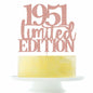 Yetxel Limited EDITION 1951 75th Birthday Cake Topper Rose Gold Glitter