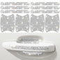MUPEAK Car Door Handle Protector 10PCS White Sparkling Rhinestone Universal