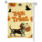 Halloween Trick or Treat Garden Flag 12x18 Double Sided Ghost Dog